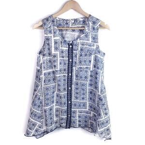 dylan 100% Cotton Handkerchief Hem Tank Top Size S Small